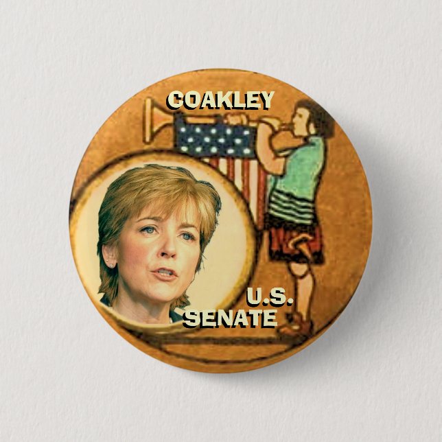 Martha Coakley Retro Button (Front)
