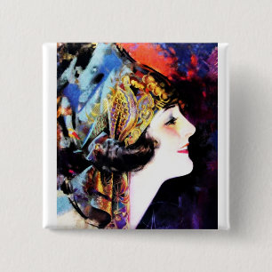 Martha Mansfield 2 Inch Square Button