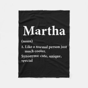 Martha Name Definition Funny D  Fleece Blanket