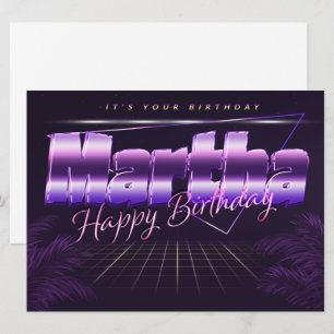 Martha Name First name pura retro card Birthday