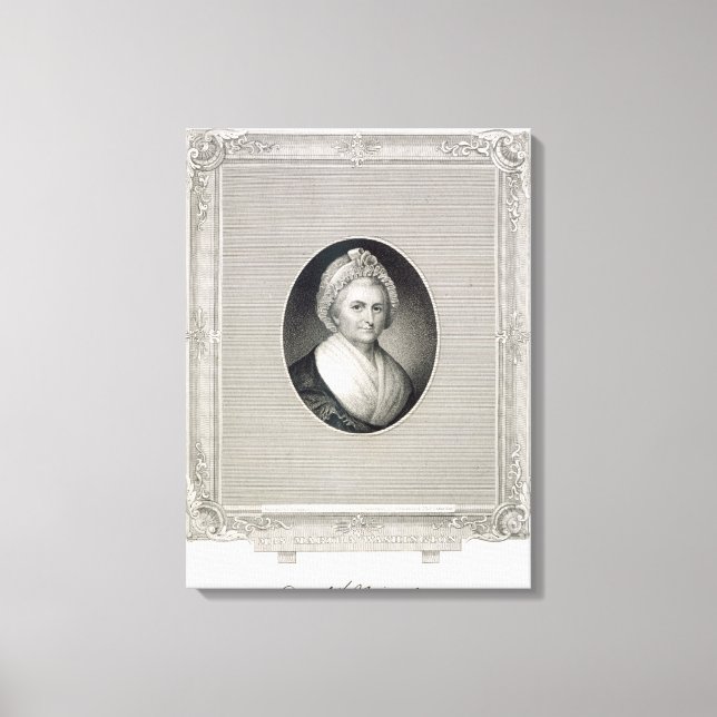 Martha Washington, engraved by James Barton Longac Canvas Print (Front)