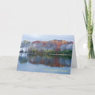 Marthaler Park Snowy Autumn Morning Card