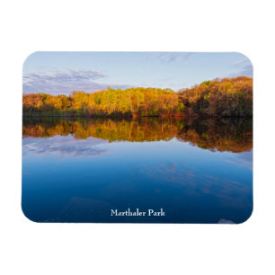 marthaler park woodlands and pond spring sunrise magnet