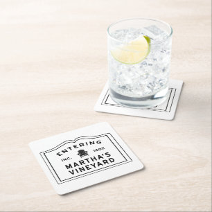 Martha's Vineyard Adirondack Chair Square Paper Coaster