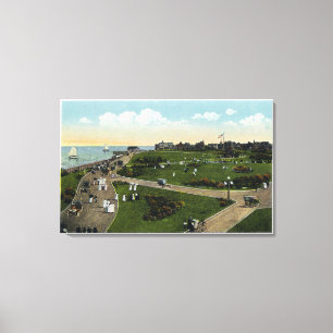 Martha's Vineyard, Aerial View of Ocean Park Canvas Print