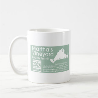 Marthas Vineyard Beach Permit 2024 Coffee Mug