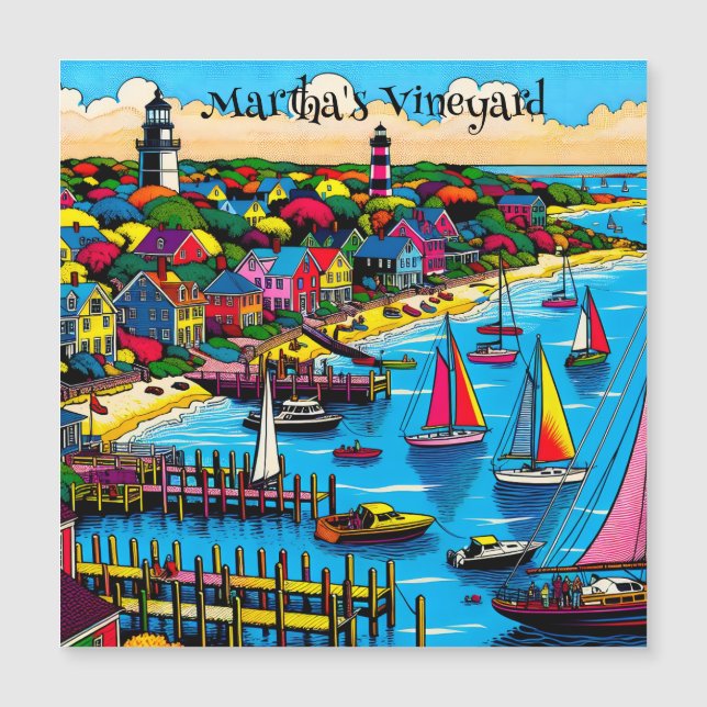 Martha's Vineyard | Colourful Abstract Art (Front)