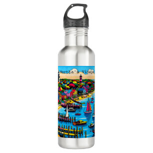 Martha's Vineyard   Colourful Abstract Art 710 Ml Water Bottle