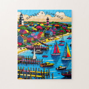 Martha's Vineyard   Colourful Abstract Art Jigsaw Puzzle