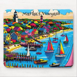 Martha's Vineyard   Colourful Abstract Art Mouse Pad