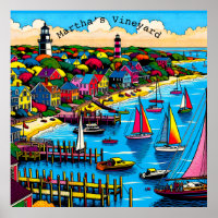 Martha's Vineyard | Colourful Abstract Art