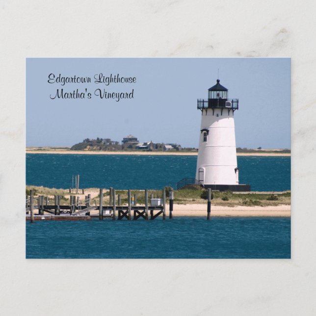 martha's Vineyard, Edgartown Lighthouse Post Card (Front)