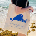 Martha's Vineyard Edgartown Navy Wedding Welcome Tote Bag<br><div class="desc">These customizable Martha's Vineyard tote bags make the perfect welcome bag for your wedding guests who are visiting beautiful Edgartown, MA. Check out all the bag sizes offered for the best fit for your welcome bag. This practical wedding favour tote bag can be used as a reusable shopping bag by...</div>