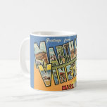 Marthas Vineyard Greetings Mug<br><div class="desc">A vintage postcard greeting of Martha's Vineyard repurposed!</div>
