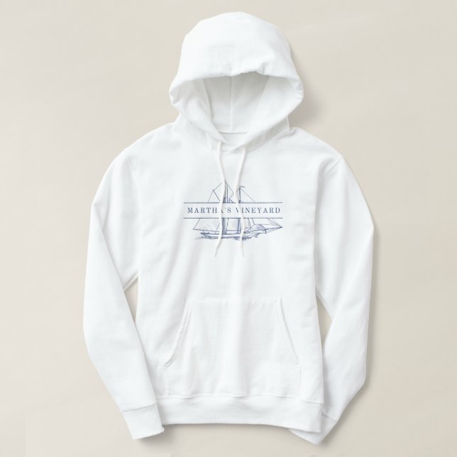 Martha's Vineyard Hooded Sweatshirt (Design Front)