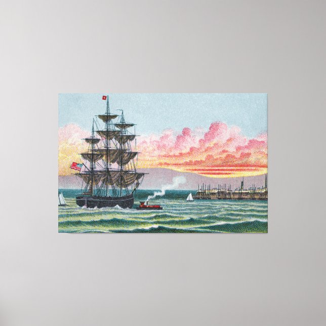 Martha's Vineyard Large Wrapped Canvas (Front)