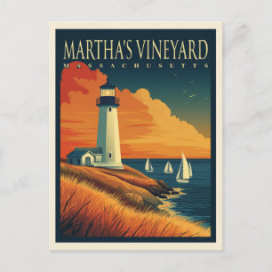 Martha's Vineyard Lighthouse  Postcard