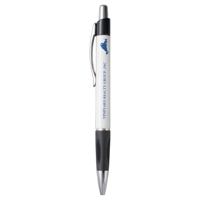 Martha's Vineyard Map Blue Custom Company Promo Pen (Top (Vertical))