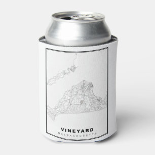 Martha's Vineyard Map Can Cooler