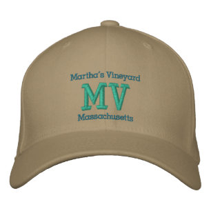 Martha's Vineyard, Massachusetts "MV" Embroidered Hat