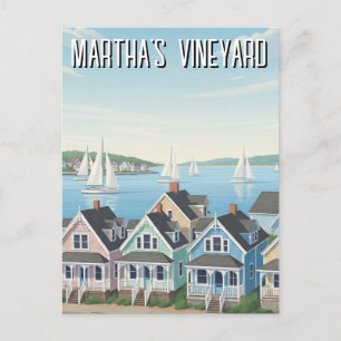 Martha's Vineyard Massachusetts Travel Postcard