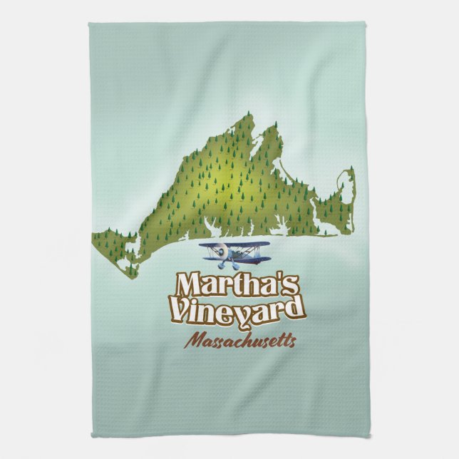 Martha's vineyard Massachusetts travel poster Kitchen Towel (Vertical)