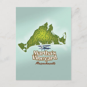 Martha's vineyard Massachusetts travel poster Postcard