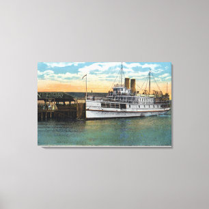 Martha's Vineyard, Sankaty Steamer at Wharf Canvas Print