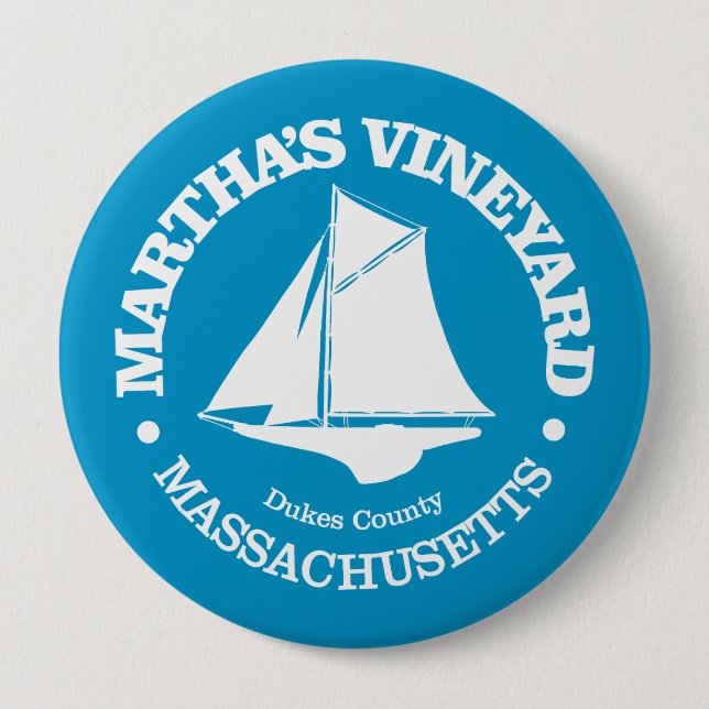 Martha's Vineyard (sloop) 4 Inch Round Button (Front)