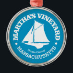 Martha's Vineyard (sloop) Metal Ornament<br><div class="desc">Martha's Vineyard,  Massachusetts.</div>