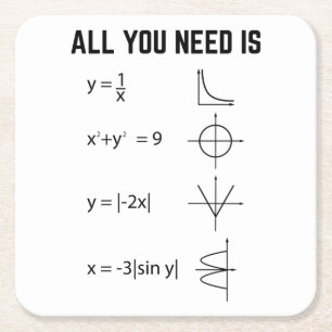 Marthematist   Math Teacher Mathematics Gifts Square Paper Coaster