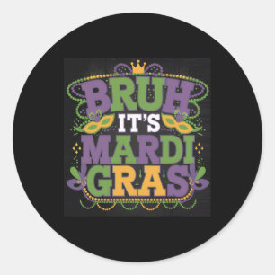 Marti Gras Beads Nardi Gr Costume In My Mardi Gras Classic Round Sticker
