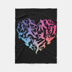 Martial Art Heart Love Training Karate Tae Kwon Do Fleece Blanket