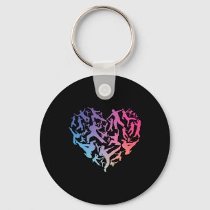 Martial Art Heart Love Training Karate Tae Kwon Do Keychain