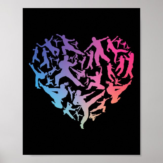 Martial Art Heart Love Training Karate Tae Kwon Do Poster (Front)