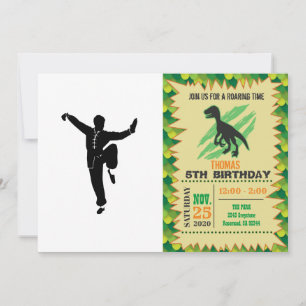 Martial Artists - Choose background colour Invitation