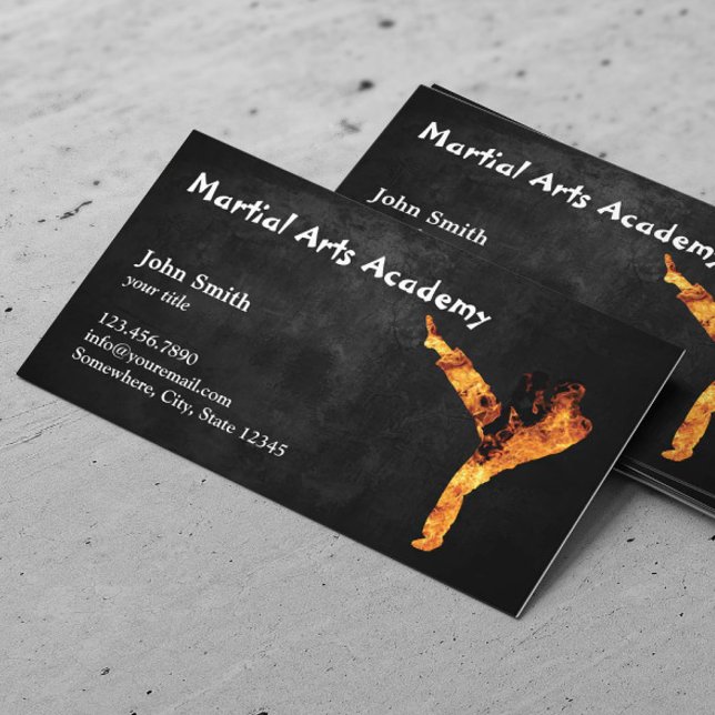 Martial Arts Academy Professional Karate Business Card (Creator Uploaded)