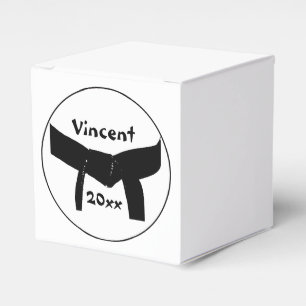 Martial Arts Basic Black Belt Favor Box
