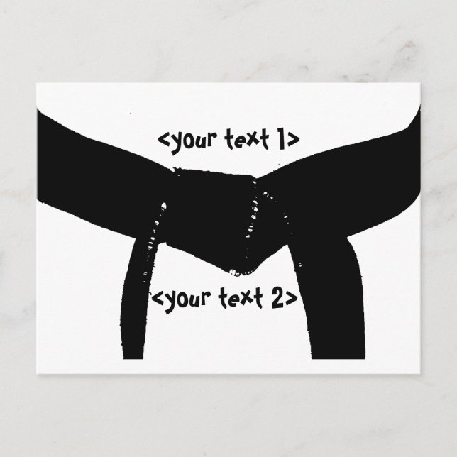 Martial Arts Basic Black Belt Postcard (Front)