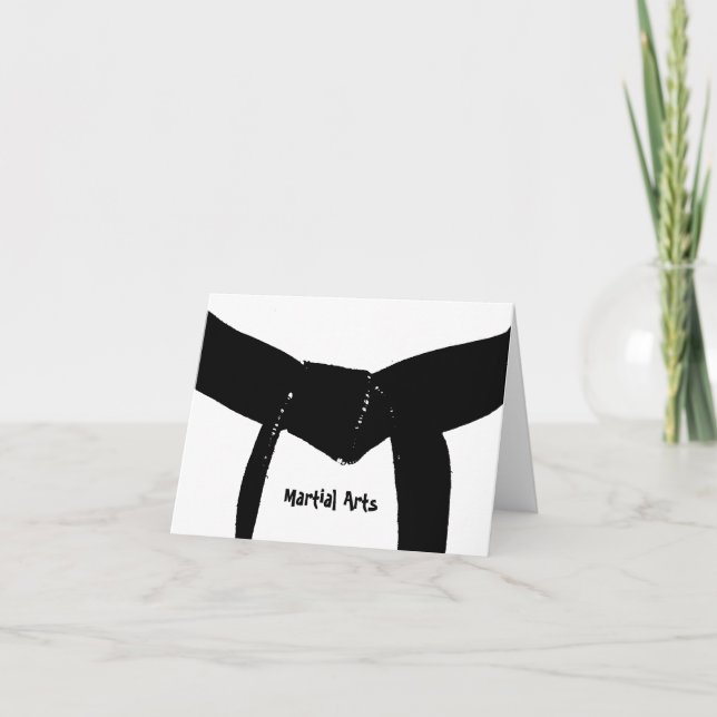 Martial Arts Black Belt Card (Front)