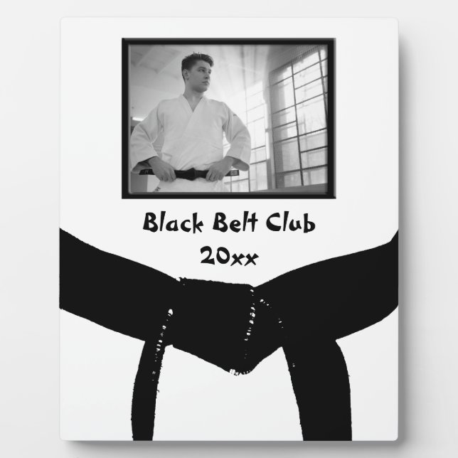 Martial Arts Black Belt Club Photo Keepsake Plaque (Front)