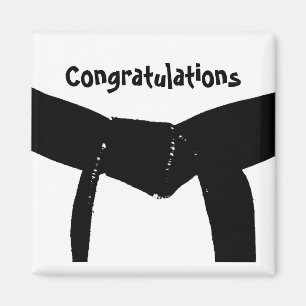 Martial Arts Black Belt Congratulations Magnet