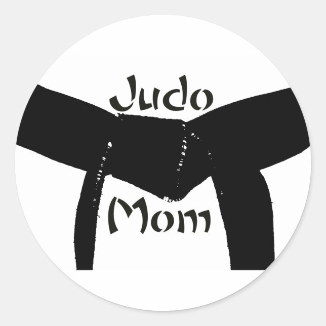 Martial Arts Black Belt Judo Maman Sticker (Devant)
