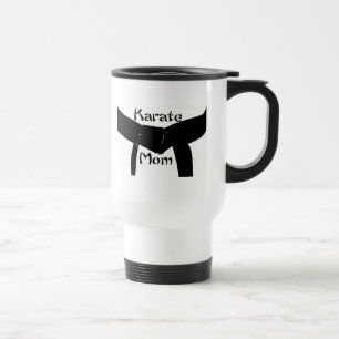 Martial Arts Black Belt Karate Mom Travel Mug