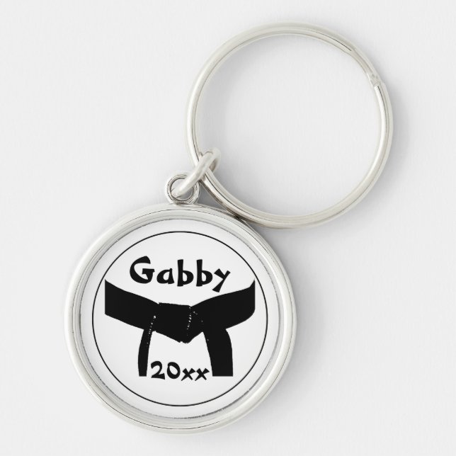 Martial Arts Black Belt  Keychain (Front)