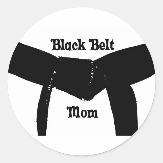 Martial Arts Black Belt Mom Sticker (Front)