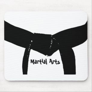 Martial Arts Black Belt Mouse Pad