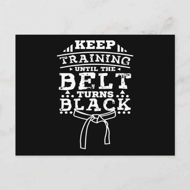 Martial Arts Black Belt Postcard (Front)