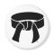 Martial Arts Black Rank Belt Magnet