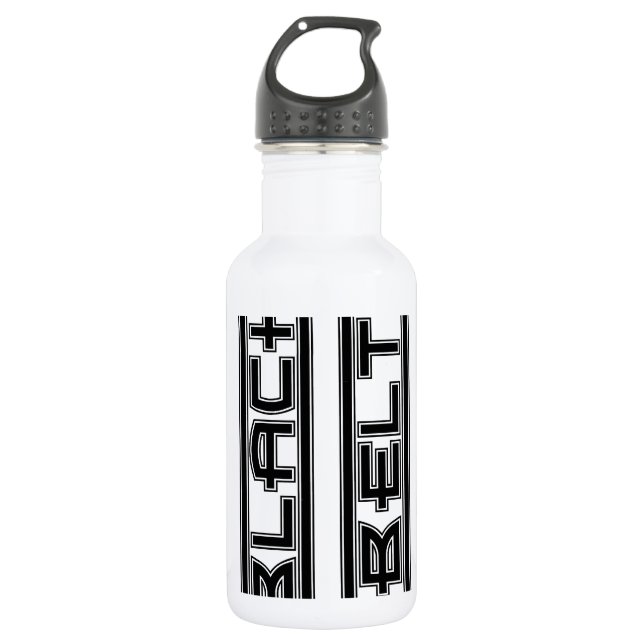 Martial Arts Bold Black Belt 532 Ml Water Bottle (Front)